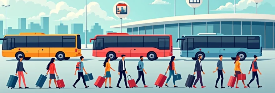 Efficient group airport shuttle